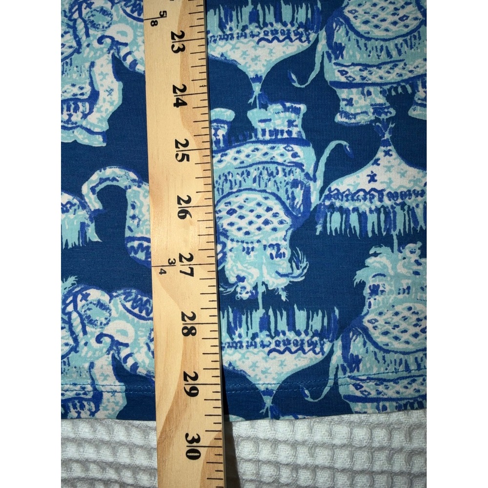 Lilly Pulitzer Dress Womens M Blue Elephant Print Pima Cotton Strappy Back Mini - Picture 6 of 6